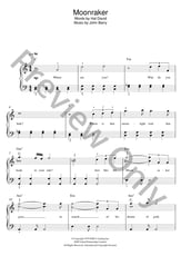Moonraker piano sheet music cover